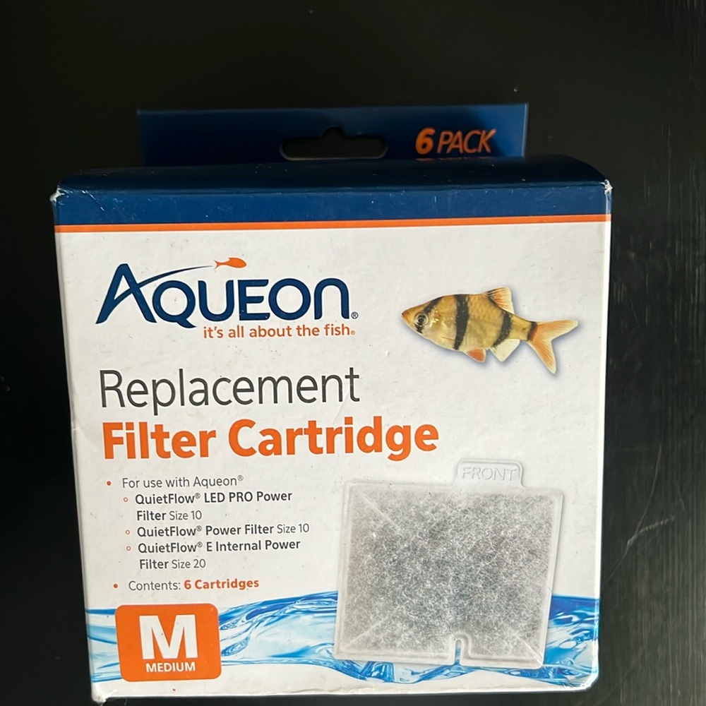 NWT Aqueon replacement filter cartridge size medium 6 pack